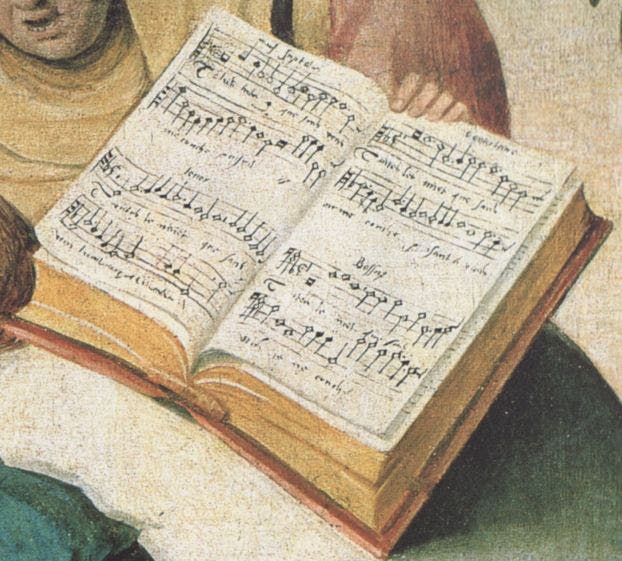 Une partition de musique médiévale
